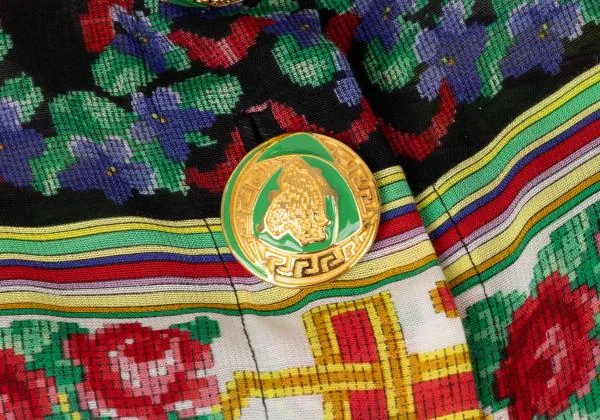ジャンニヴェルサーチGIANNI VERSACE フラワープリントボタンデザインシャツ マルチ40 K-145393_006