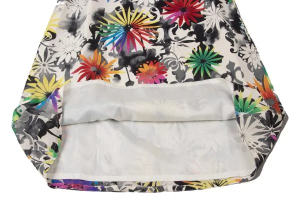 ジャンニヴェルサーチGIANNI VERSACE フラワープリントシルクストレッチスカート マルチ42 K-145399_013