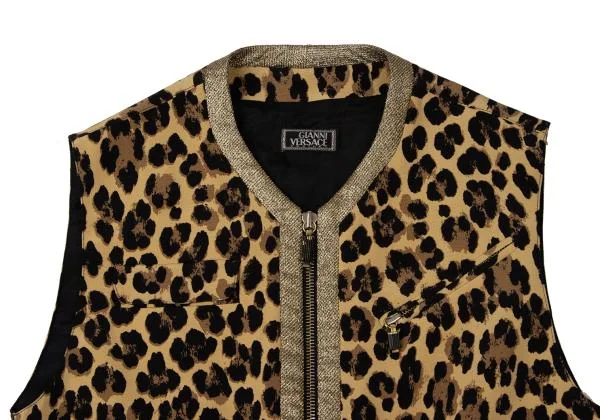 GIANNI VERSACE Switching Animal Printed Zip Vest K-145411_003