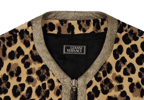 GIANNI VERSACE Switching Animal Printed Zip Vest K-145411_004