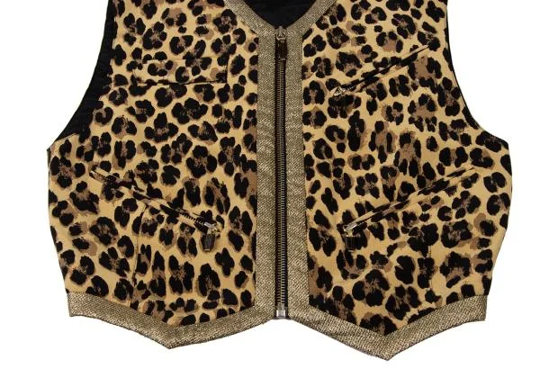 GIANNI VERSACE Switching Animal Printed Zip Vest K-145411_009