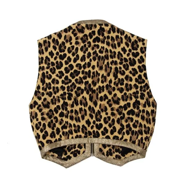 GIANNI VERSACE Switching Animal Printed Zip Vest K-145411_012