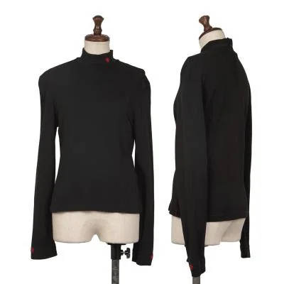 GIANNI VERSACE Rayon Point Embroidery Turtleneck T-shirt