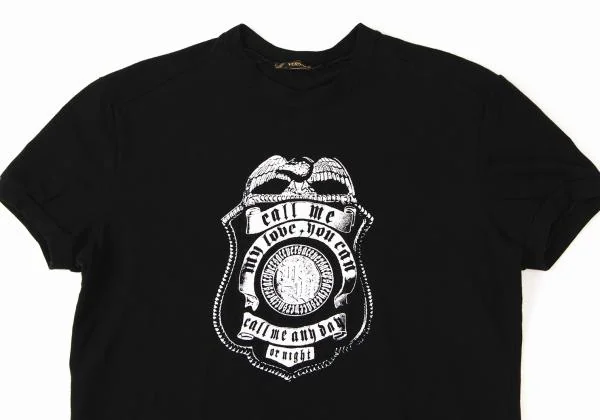 ヴェルサーチVERSACE ロゴフロントパッチTシャツ 黒M位 K-145425_002