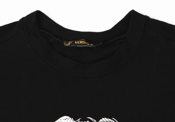 ヴェルサーチVERSACE ロゴフロントパッチTシャツ 黒M位 K-145425_003
