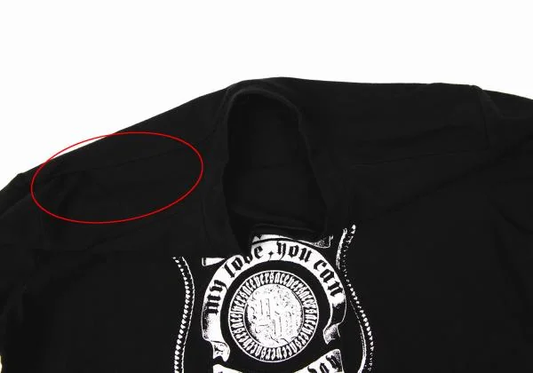 ヴェルサーチVERSACE ロゴフロントパッチTシャツ 黒M位 K-145425_004