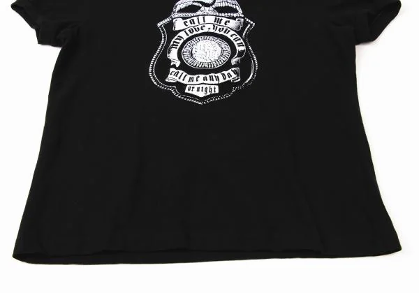 ヴェルサーチVERSACE ロゴフロントパッチTシャツ 黒M位 K-145425_008