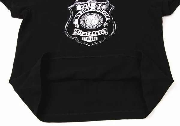 ヴェルサーチVERSACE ロゴフロントパッチTシャツ 黒M位 K-145425_009
