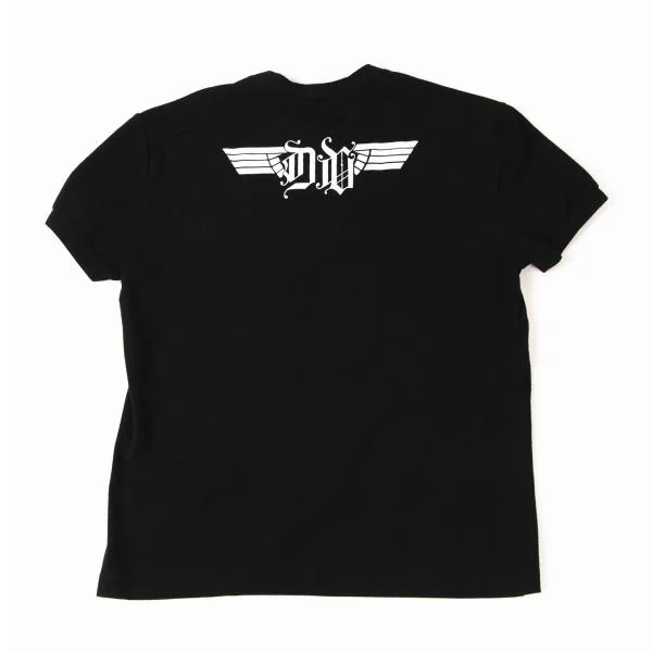ヴェルサーチVERSACE ロゴフロントパッチTシャツ 黒M位 K-145425_010