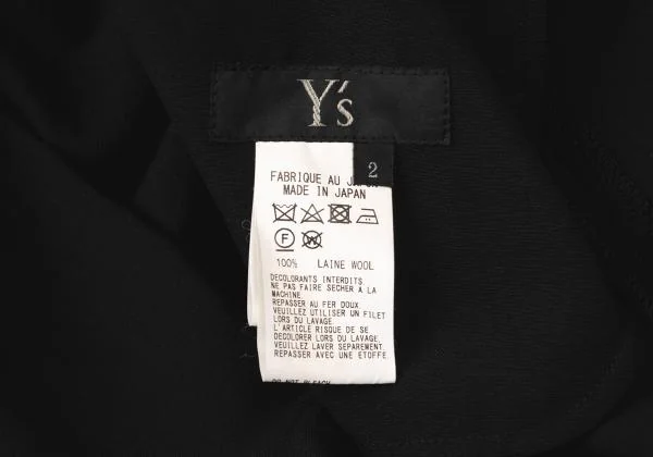 Y's Wool Gaba Back Ribbon Design Dress K-145428_014
