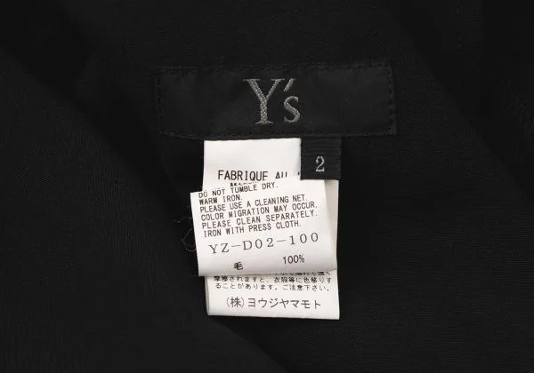 Y's Wool Gaba Back Ribbon Design Dress K-145428_015