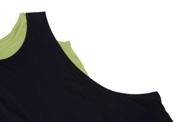 Y's Cotton Rayon Bicolor Layered Sleeveless Dress K-145434_006
