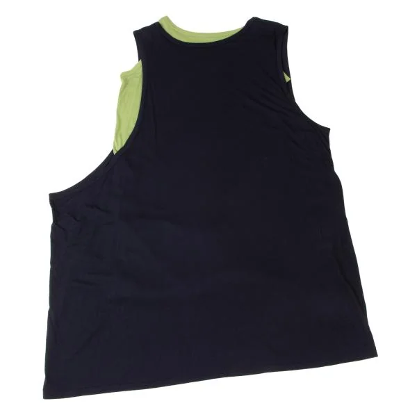 Y's Cotton Rayon Bicolor Layered Sleeveless Dress K-145434_014