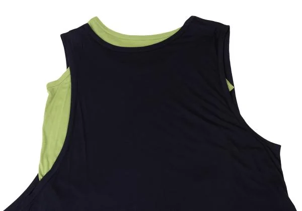 Y's Cotton Rayon Bicolor Layered Sleeveless Dress K-145434_015