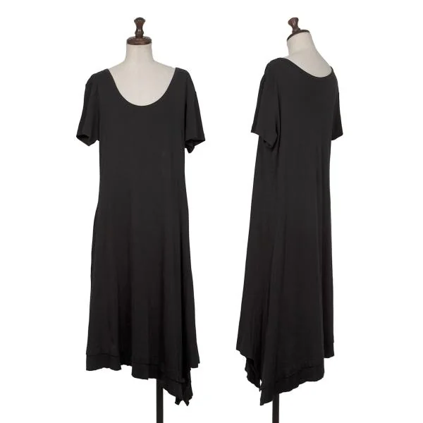 Y's Hem Cutting Asymmetry Dress Black 2 K-145437_001