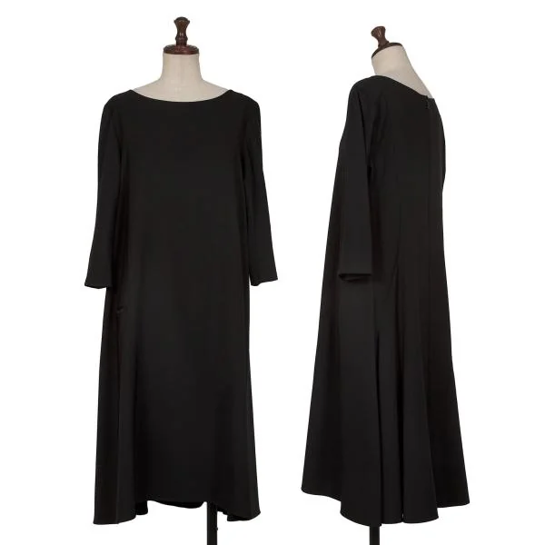 Y's Knit Sleeve Switching Dress Black 38 K-145439_001