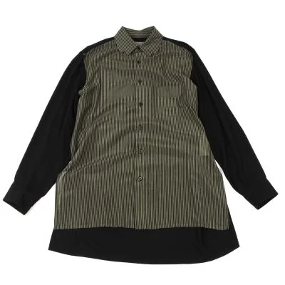Yohji Yamamoto POUR HOMME Stripe Switching Rayon Shirt