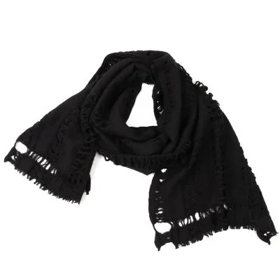Yohji Yamamoto POUR HOMME Distressed Wool Stole