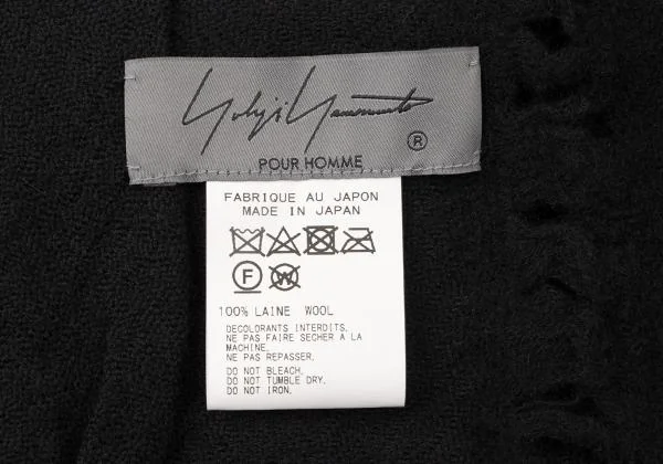 Yohji Yamamoto POUR HOMME Distressed Wool Stole K-145471_007