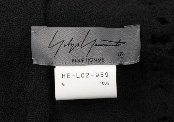 Yohji Yamamoto POUR HOMME Distressed Wool Stole K-145471_008