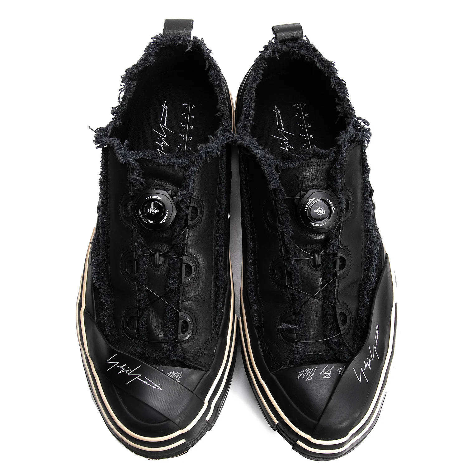 Yohji Yamamoto × Vessel Dial Lace Up Sneakers Black US About