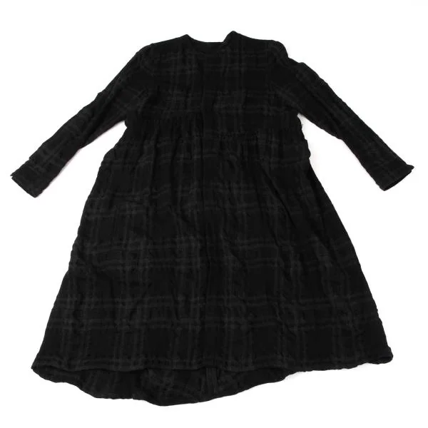 Y's Wool Checker Weave Design Shirt Dress K-145482_002