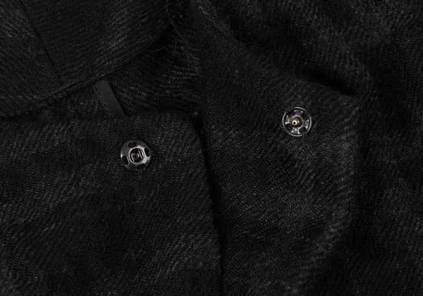 Y's Wool Checker Weave Design Shirt Dress K-145482_005