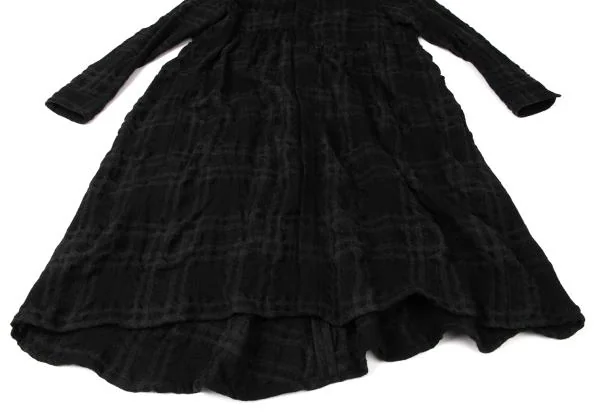 Y's Wool Checker Weave Design Shirt Dress K-145482_008