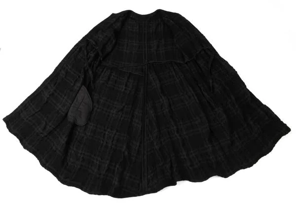 Y's Wool Checker Weave Design Shirt Dress K-145482_010