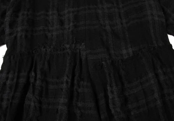 Y's Wool Checker Weave Design Shirt Dress K-145482_014