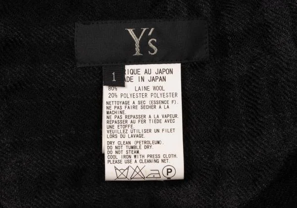 Y's Wool Checker Weave Design Shirt Dress K-145482_016