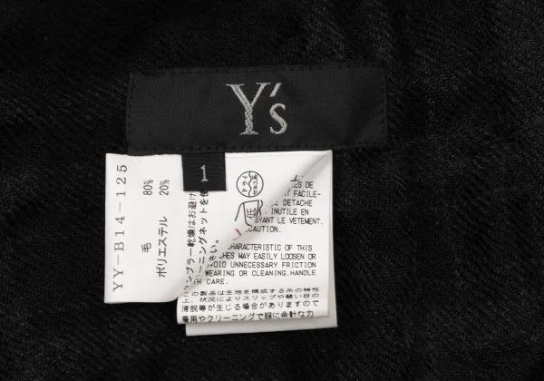 Y's Wool Checker Weave Design Shirt Dress K-145482_017