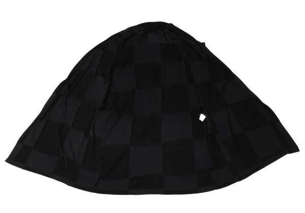ワイズY's ブロックチェック織りロングベスト 黒紺2 K-145485_013