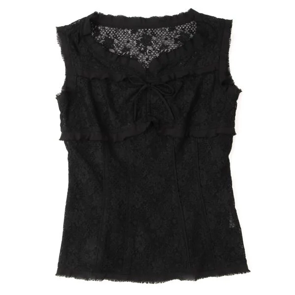 INGEBORG Nylon Switching Design Lace Sleeveless Top K-145503_002
