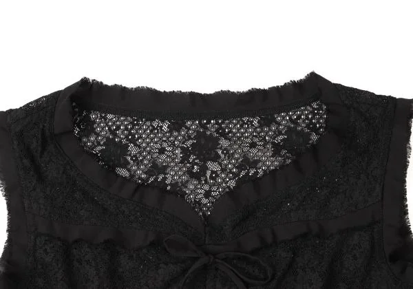 INGEBORG Nylon Switching Design Lace Sleeveless Top K-145503_004