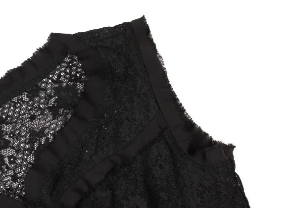 INGEBORG Nylon Switching Design Lace Sleeveless Top K-145503_006