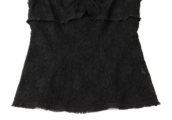 INGEBORG Nylon Switching Design Lace Sleeveless Top K-145503_007