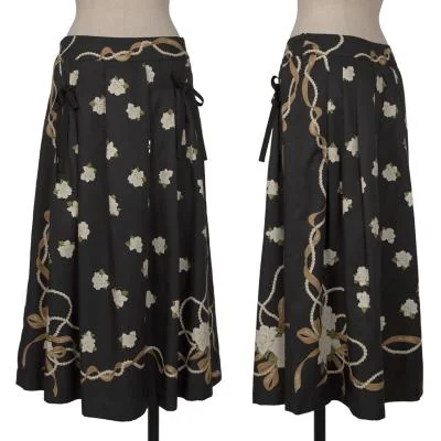 INGEBORG Pleats Floral Printed Skirt
