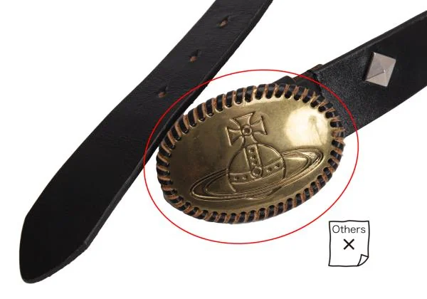 Vivienne Westwood Orb Buckle Studs Leather Belt K-145514_005