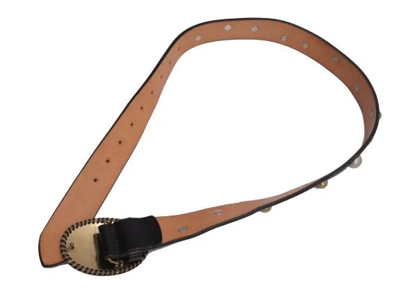 Vivienne Westwood Orb Buckle Studs Leather Belt K-145514_006