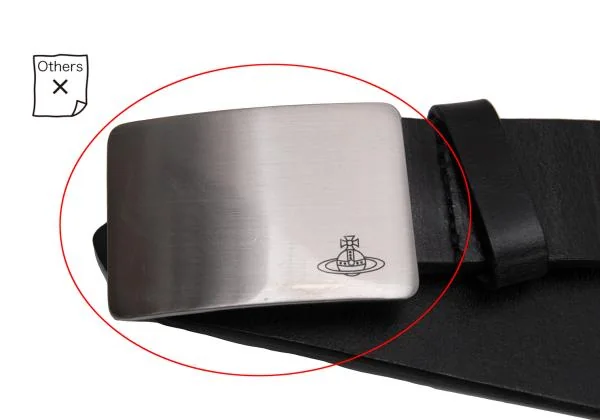 ヴィヴィアンウエストウッドVivienne Westwood オーブワンポイントバックルレザーベルト 黒 黒 K-145516_005