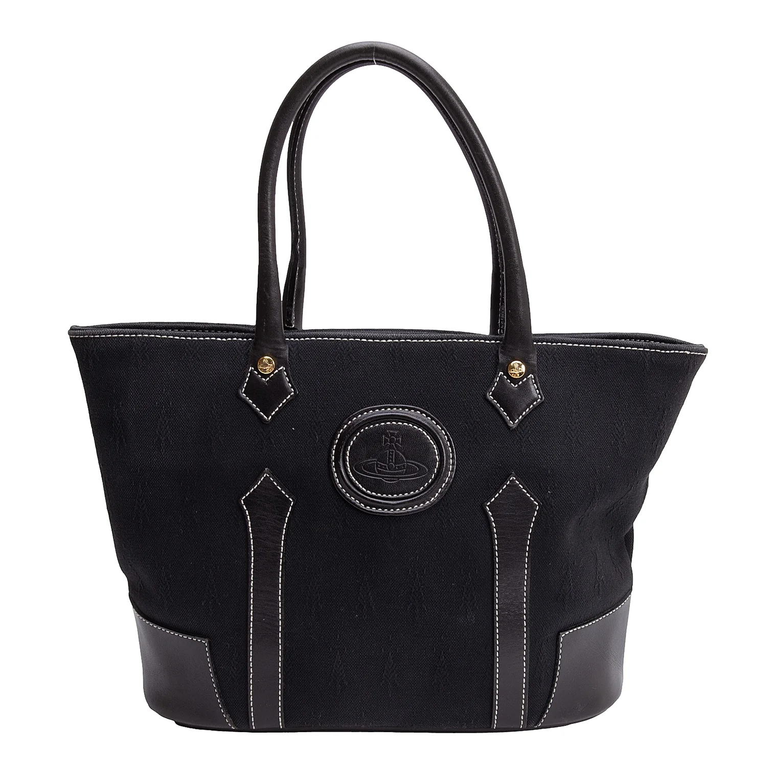 Vivienne Westwood オーブ ロゴ 型押し レザー トートバッグ