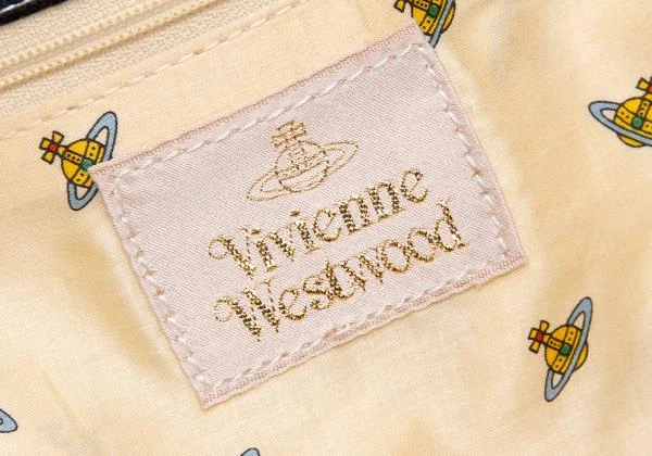 Vivienne Westwood Orb Embossed Canvas Leather Tote Bags K-145525_017