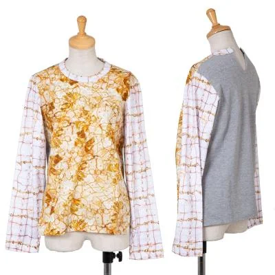tricot COMME des GARCONS Button Pattern Printed Switching Top