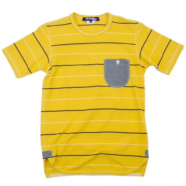 ジュンヤワタナベマン コムデギャルソンJUNYA WATANABE MAN COMME des GARCONS ポケット切替ボーダー鹿の子カットソー