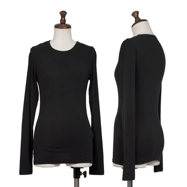 Y's Nylon Stretch T Shirt Black 3 K-145604_001