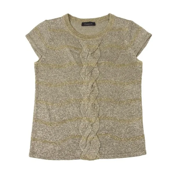 BASILE 28 Glitter Cable Weave Sleeveless Knit Top K-145615_002