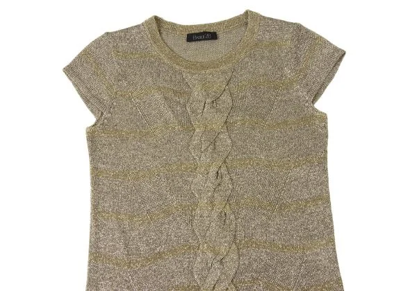 BASILE 28 Glitter Cable Weave Sleeveless Knit Top K-145615_003