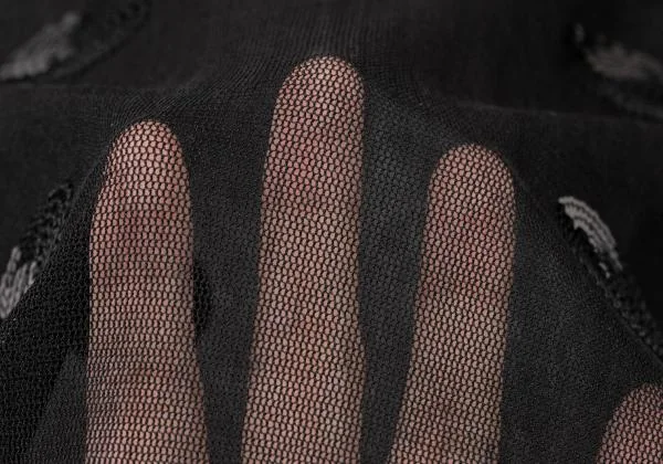 バジーレBASILE 28 スパンコールドットメッシュTシャツ 黒M位 K-145616_010