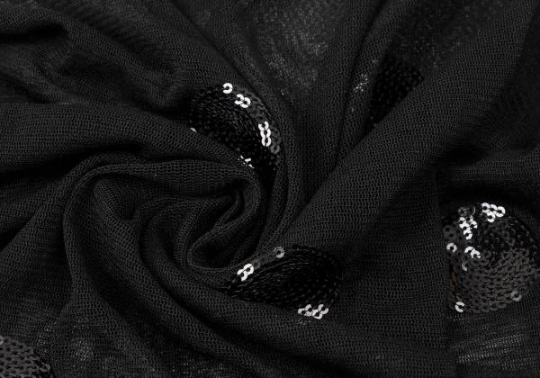 バジーレBASILE 28 スパンコールドットメッシュTシャツ 黒M位 K-145616_011